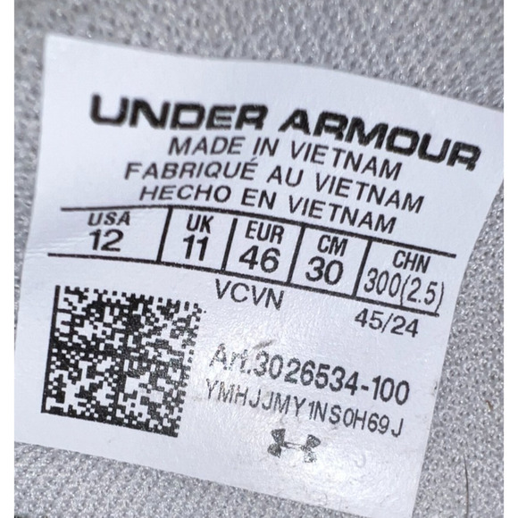 Under Armour Project Rock 6 White Training Shoe 3026534-100 Men\'s Size 12 main image 12